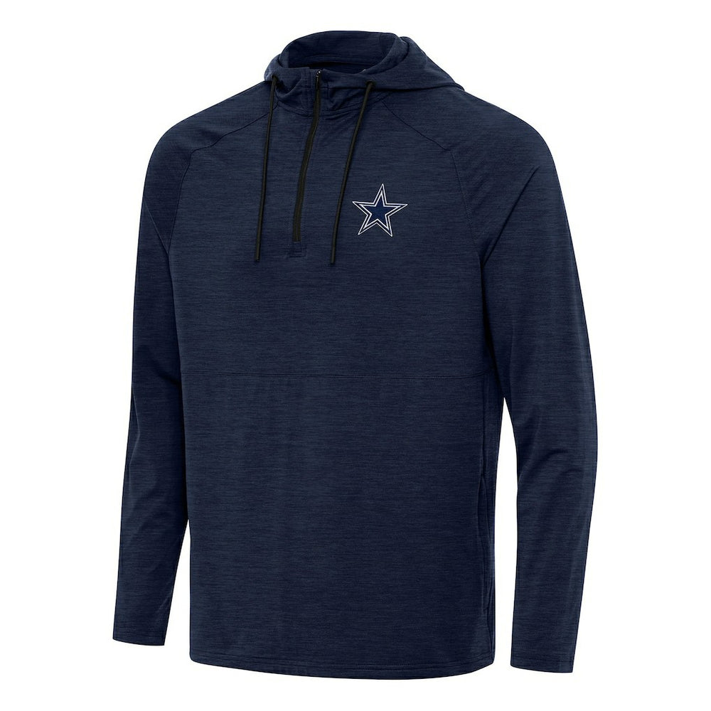 Dallas Cowboys Antigua Spikes Quarter-Zip Pullover Hoodie - Heather Navy online