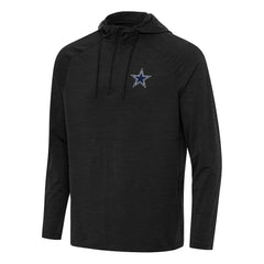 Dallas Cowboys Antigua Spikes Quarter-Zip Pullover Hoodie - Heather Black on sale