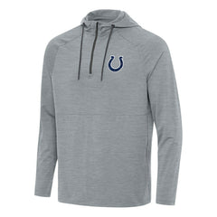 Indianapolis Colts Antigua Spikes Quarter-Zip Pullover Hoodie - Heather Gray online