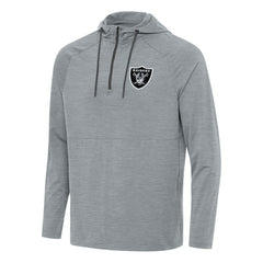 Las Vegas Raiders Antigua Spikes Quarter-Zip Pullover Hoodie - Heather Gray cheap