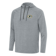 Green Bay Packers Antigua Spikes Quarter-Zip Pullover Hoodie - Heather Gray cheap