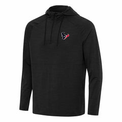 Houston Texans Antigua Spikes Quarter-Zip Pullover Hoodie - Heather Black on sale