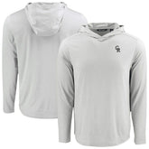 Colorado Rockies Cutter & Buck Coastline Epic Comfort Eco Recycled Long Sleeve Hoodie T-Shirt Gray