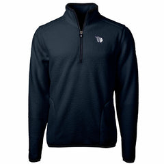 Cleveland Guardians Cutter & Buck Cascade Eco Fleece Quarter-Zip Jacket Navy