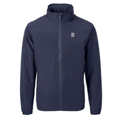 Detroit Tigers Cutter & Buck Charter Eco Recycled Full-Zip Hoodie Jacket Navy