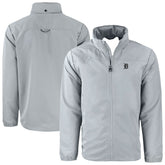 Detroit Tigers Cutter & Buck Charter Eco Recycled Full-Zip Hoodie Jacket Gray