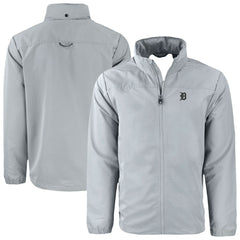 Detroit Tigers Cutter & Buck Charter Eco Recycled Full-Zip Hoodie Jacket Gray