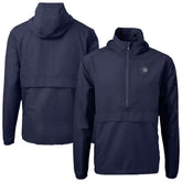 Chicago Cubs Cutter & Buck Charter Eco Recycled Anorak Half-Zip Hoodie Jacket Navy