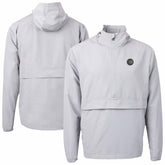 Chicago Cubs Cutter & Buck Charter Eco Recycled Anorak Half-Zip Hoodie Jacket Gray