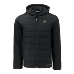 Chicago Cubs Cutter & Buck Evoke Hybrid Eco Softshell Recycled Full-Zip Jacket Black