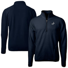 Los Angeles Dodgers Cutter & Buck Cascade Eco Fleece Quarter-Zip Jacket Navy
