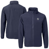 New York Yankees Cutter & Buck Charter Eco Recycled Full-Zip Hoodie Jacket Navy