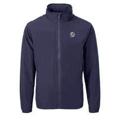 New York Yankees Cutter & Buck Charter Eco Recycled Full-Zip Hoodie Jacket Navy