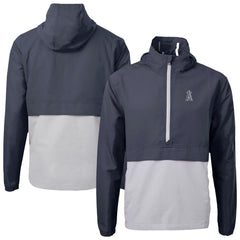 Los Angeles Angels Cutter & Buck Charter Eco Recycled Anorak Half-Zip Hoodie Jacket Navy/Gray