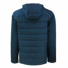 Los Angeles Angels Cutter & Buck Evoke Hybrid Eco Softshell Recycled Full-Zip Hooded Jacket Navy