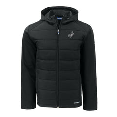 Los Angeles Dodgers Cutter & Buck Evoke Hybrid Eco Softshell Recycled Full-Zip Hooded Jacket Black