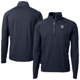 New York Yankees Cutter & Buck Adapt Eco Hybrid Raglan DryTec Quarter-Zip Jacket Navy