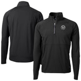 New York Mets Cutter & Buck Adapt Eco Hybrid Raglan DryTec Quarter-Zip Jacket Black