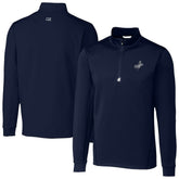 Los Angeles Dodgers Cutter & Buck Traverse Eco Tri-Blend DryTec Quarter-Zip Jacket Navy