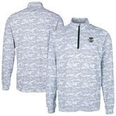 Philadelphia Phillies Cutter & Buck Traverse Eco Camo Tri-Blend DryTec Quarter-Zip Top Charcoal