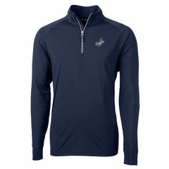 Los Angeles Dodgers Cutter & Buck Adapt Eco Raglan Quarter-Zip Jacket Navy