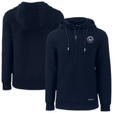 New York Mets Cutter & Buck Roam Eco Recycled Tri-Blend Half-Zip Hoodie Navy