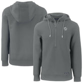 New York Yankees Cutter & Buck Roam Eco Recycled Tri-Blend Half-Zip Hoodie Gray