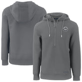 New York Mets Cutter & Buck Roam Eco Recycled Tri-Blend Half-Zip Hoodie Gray