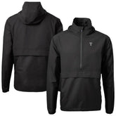 Texas Rangers Cutter & Buck Charter Eco Recycled Anorak Half-Zip Hoodie Jacket Black
