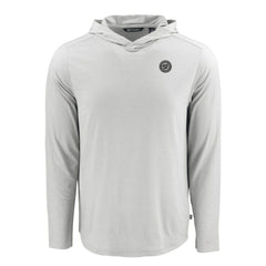 Washington Nationals Cutter & Buck Coastline Epic Comfort Eco Recycled Long Sleeve Hoodie T-Shirt Gray