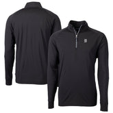 Detroit Tigers Cutter & Buck Big & Tall Adapt Eco DryTec Raglan Quarter-Zip Jacket Black