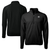 San Francisco Giants Cutter & Buck Big & Tall Cascade Eco Fleece Quarter-Zip Jacket Black