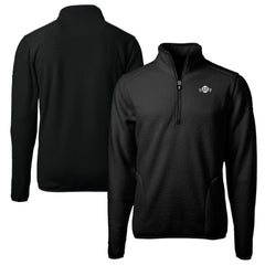 San Francisco Giants Cutter & Buck Big & Tall Cascade Eco Fleece Quarter-Zip Jacket Black