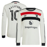 Marcus Rashford Manchester United Originals 2024/25 Third Replica Long Sleeve Jersey Discount - Cream
