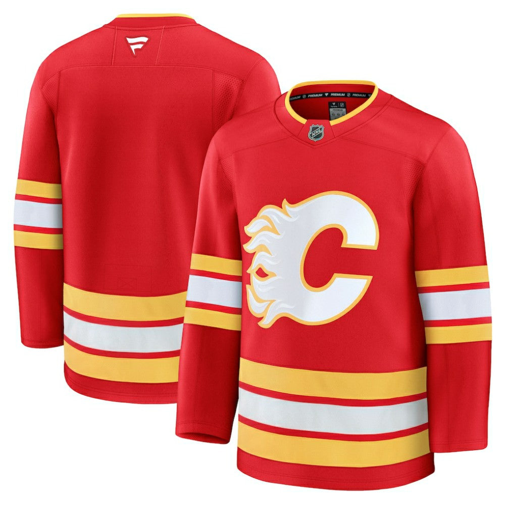 Calgary Flames Fanatics Home Premium Jersey - Red Jerseys