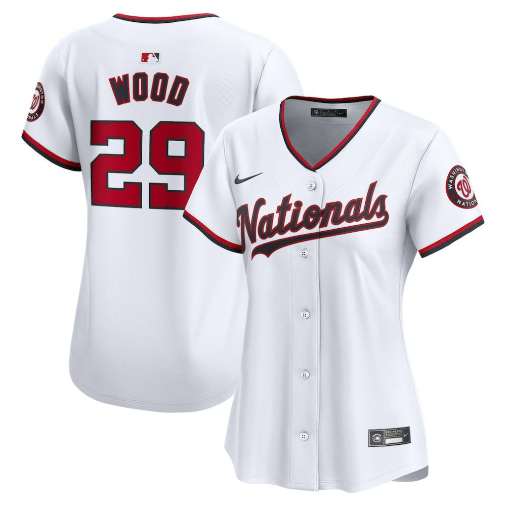 James Wood Washington Nationals Women's Home Limited Player Jersey White