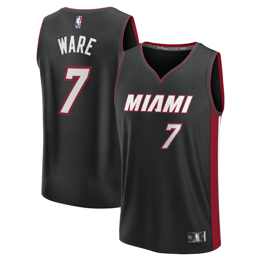 Kel'el Ware Miami Heat Youth Fast Break Replica Player Jersey - Icon Edition - Black shop