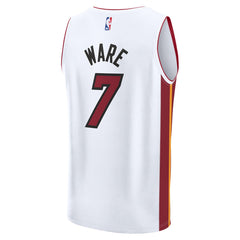 Kel'el Ware Miami Heat Youth Fast Break Replica Player Jersey - Association - White Edition for sale