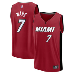 Kel'el Ware Miami Heat Youth Fast Break Player Jersey - Statement Edition - Red on sale