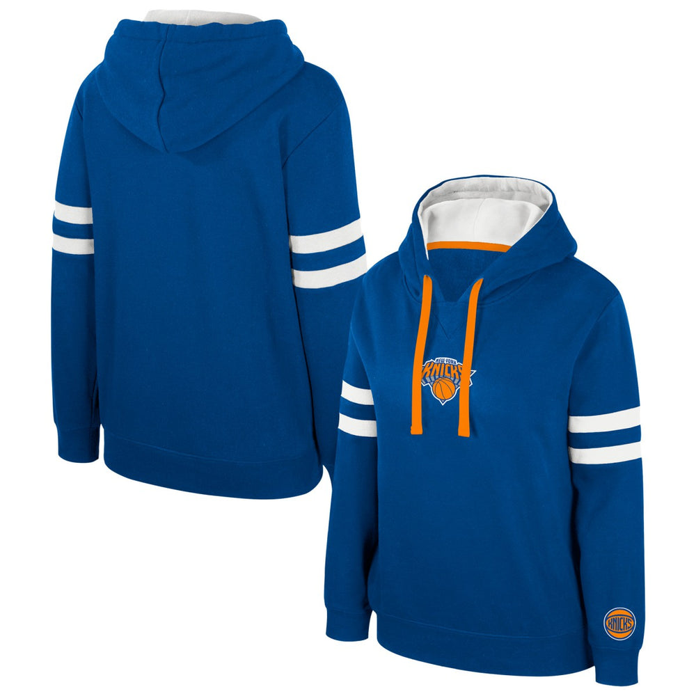 New York Knicks Stadium Essentials Women's Road Game Pullover Hoodie - Blue sale