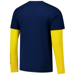 Indiana Pacers Stadium Essentials Unisex Spectator Twofer Long Sleeve T-Shirt - Navy for sale
