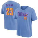Kris Bryant Colorado Rockies Youth Fuse City Connect Name & Number T-Shirt Light Blue