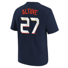 Jose Altuve Houston Astros Youth Fuse City Connect Name & Number T-Shirt Navy