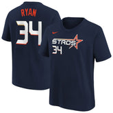 Nolan Ryan Houston Astros Youth Fuse City Connect Name & Number T-Shirt Navy