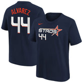 Yordan Alvarez Houston Astros Youth Fuse City Connect Name & Number T-Shirt Navy