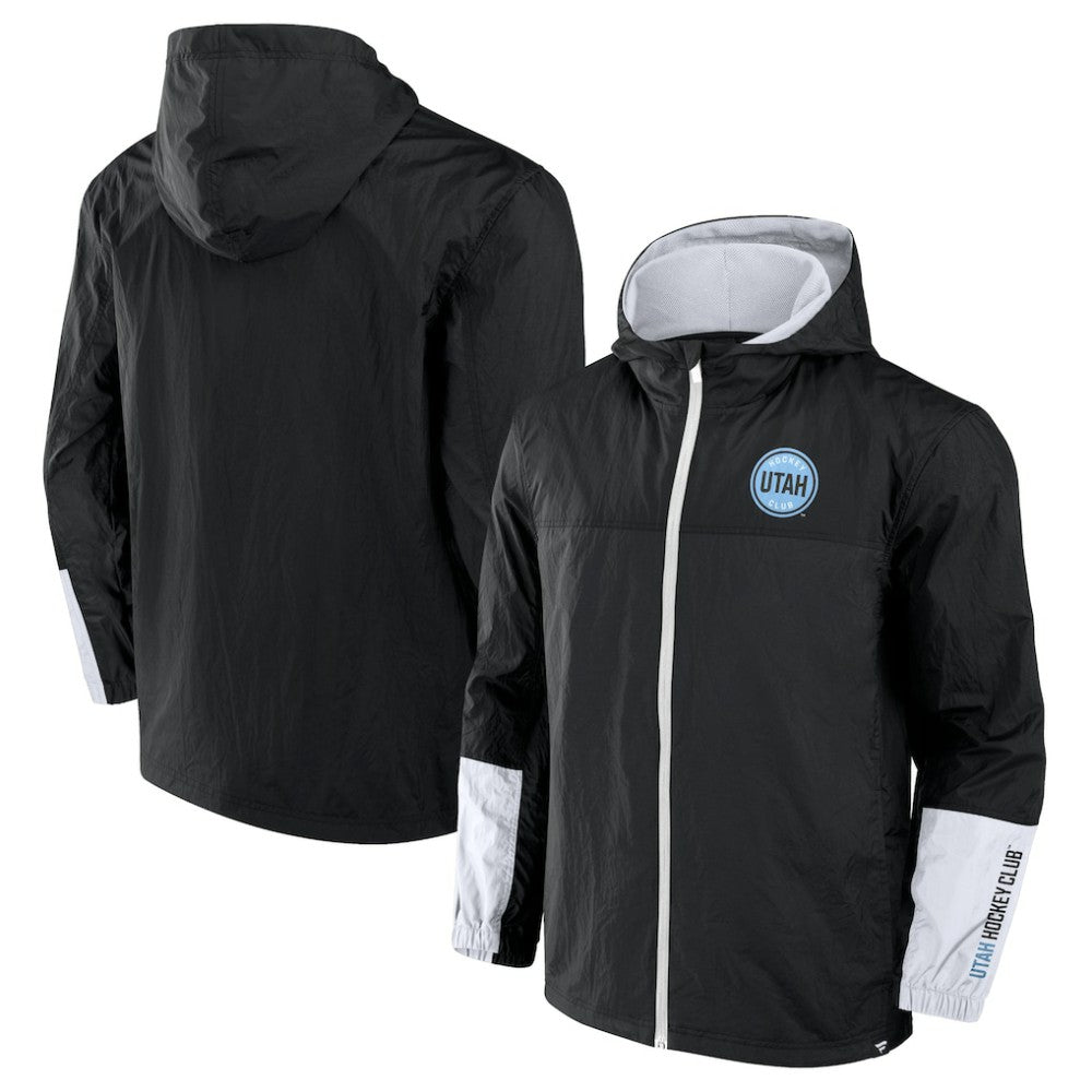 Utah Mammoth Fanatics Crash the Net Full-Zip Hoodie Jacket - Black Hoodies