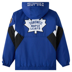 Toronto Maple Leafs OVO x Starter Half-Zip Hooded Jacket - Blue Jackets