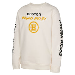 Boston Bruins Youth Star Power Pullover Sweatshirt - Cream Sweatshirts