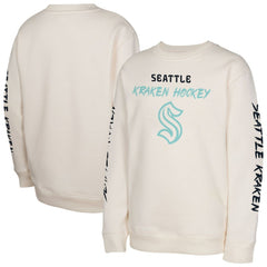 Seattle Kraken Youth Star Power Pullover Sweatshirt - Cream Sweatshirts