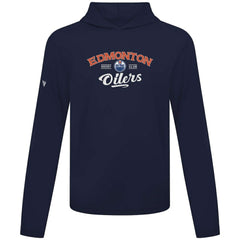Edmonton Oilers Levelwear Anthem Ice Wall Pullover Hoodie - Navy Hoodies
